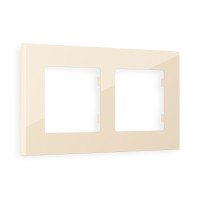 AF250302 Рамка ALFA Qubi Бежевый глянец 2-ая AMBRELLA VOLT