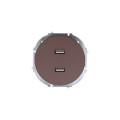 OSEN Розетка 2-ая USB разъем шоколад  