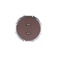 OSEN Розетка 2-ая USB разъем шоколад  