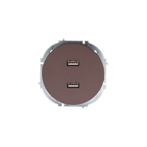 OSEN Розетка 2-ая USB разъем шоколад  