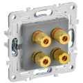 SKANDY Аудиорозетка 4-местная SK-A01Gr серый IEK