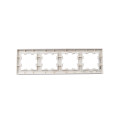 BRITE Рамка 4-местная РУ-4-2-Бр стекло розовый матовый IEK