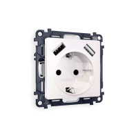 MA209010 Комплект механизма электрической розетки ALFA Жемчуг 2USB AA 18W быстрая зарядка сз QUANT AP2090, VM155 AMBRELLA VOLT