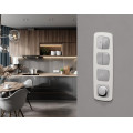 MO403030 Комплект механизма 2-клавишного перекрестного выключателя 10A-250V OMEGA Серебро глянец QUANT OP4030, VM125 AMBRELLA VOLT