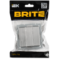 BRITE Выключатель 3-клавишный 10А ВС10-3-0-БрГН металл хром/никель IEK