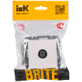 BRITE Розетка TV проходная РТВ10-0-БрЖ жемчуг IEK