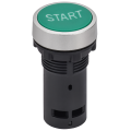 Кнопка IP65 с маркировкой "START" моноблок 1NO зеленая MASTER IEK