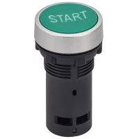 Кнопка IP65 с маркировкой "START" моноблок 1NO зеленая MASTER IEK
