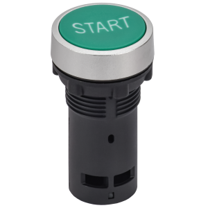 Кнопка IP65 с маркировкой "START" моноблок 1NO зеленая MASTER IEK