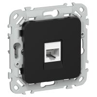 FLITE Розетка телефонная RJ11 категория 3 РТ3-1-ФлЧ черный IEK