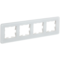 BRITE Рамка 4-местная РУ-4-2-Бр стекло белый RE IEK