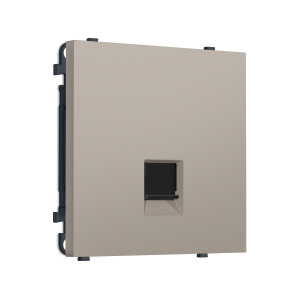 MS372010 Комплект механизма компьютерной розетки SIGMA Серо-бежевый матовый RJ-45 (8P8C) CAT6 с/ш QUANT PRO (SP3720, PR188)