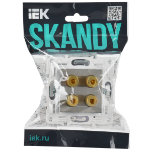 SKANDY Аудиорозетка 4-местная SK-A01N металл никель IEK