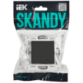 SKANDY Выключатель 1-клавишный кнопочный 10А SK-V14G графит IEK