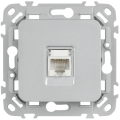 FLITE Розетка компьютерная RJ45 категория 5Е UTP РК5е-1-0-ФлА алюминий IEK