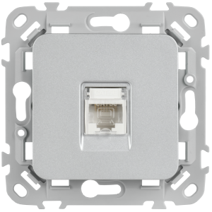 FLITE Розетка компьютерная RJ45 категория 5Е UTP РК5е-1-0-ФлА алюминий IEK