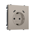 MS370510 Комплект механизма электрической розетки SIGMA Серо-бежевый матовый 2USB СC 20W быст. зар. сз сш 16A-250V QUANT PRO SP3705, PR165