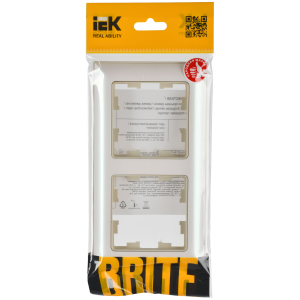 BRITE Рамка 2-местная РУ-2-Бр бежевый/жемчужный IEK
