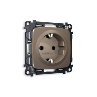 MO636010 Комплект механизма электрической розетки OMEGA Темная бронза матовый сз на винтовых зажимах QUANT OP6360, VM141 AMBRELLA VOLT