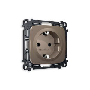 MO636010 Комплект механизма электрической розетки OMEGA Темная бронза матовый сз на винтовых зажимах QUANT OP6360, VM141 AMBRELLA VOLT