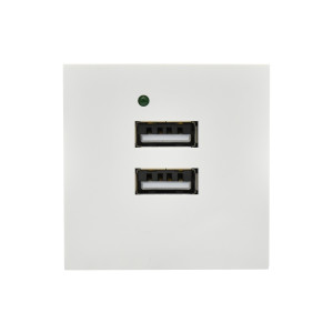 PRIMER РКЮ-23-40-П Розетка USB A+A 5В 4,2А (2 модуля) белая IEK