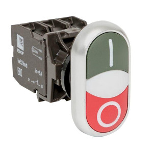 Кнопка LA32HND Пуск-Стоп крас./зел. с подсветкой 24В DC NO+NC EKF la32hnd-24