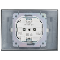 SKANDY Розетка 2-местная и крышкой 16А в сборе IP44 SK-R12N металл никель IEK