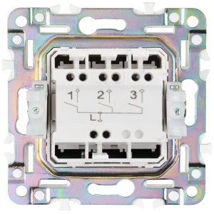 SKANDY Выключатель 3-клавишный 10А SK-V11N металл никель IEK