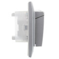 SKANDY Розетка 2-местная и крышкой 16А в сборе IP44 SK-R12S серебряный IEK