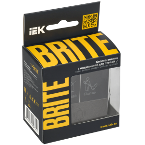 BRITE Кнопка звонка с индикацией для отелей 10А ВС10-1-9-БрТБ темная бронза IEK