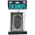 SKANDY Розетка 2-местная без заземления без защитных шторок 10А в сборе SK-R10N металл никель IEK