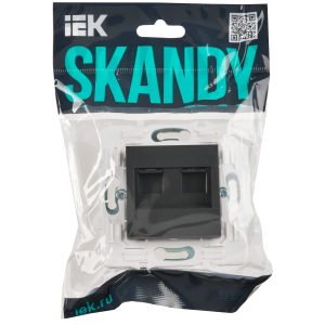 SKANDY Розетка компьютерная двойная RJ45 кат.6 SK-K04G графит IEK
