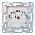 SKANDY Розетка 1-местная с заземлением с защитными шторками и крышкой 16А IP44 SK-R11B бежевый IEK