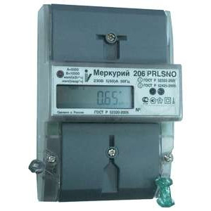 Счетчик электроэнергии Меркурий 206 RN 1ф 5-60А 1.0/2.0 класс точн. многотариф. оптопорт RS485 ЖКИ Моск. вр. Инкотекс М0000051785