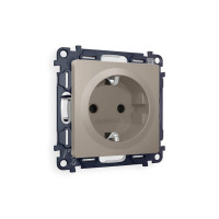 MA366010 Комплект механизма электрической розетки ALFA Серо-бежевый матовый сз на винтовых зажимах QUANT AP3660, VM141 AMBRELLA VOLT