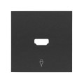 Simon 100 Черный матовый Накладка розетки HDMI