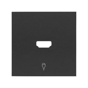 Simon 100 Черный матовый Накладка розетки HDMI