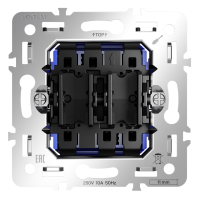 Механизм проходного переключателя двухклавишного 10А, S70