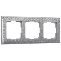 WL07-Frame-03 Рамка на 3 поста (матовый хром) Werkel