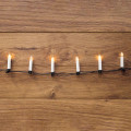 Гирлянда светодиодная Свечи 6м 30LED тепл. бел. 1.5Вт 220-240В IP20 провод ПВХ темн. зел. Neon-Night 303-084