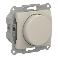 GLOSSA СВЕТОРЕГУЛЯТОР диммер поворотно-нажимной, LED, RC, 400Вт, механизм, МОЛОЧНЫЙ GSL000923