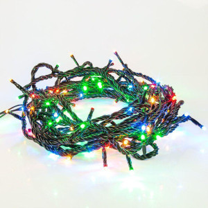 Гирлянда светодиодная Твинкл Лайт 10м 100LED мультиколор 10Вт 220-240В IP65 с контроллером 8 режимов провод ПВХ черн. Neon-Night 303-139