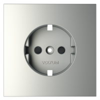 Накладка для розетки с заземлением и защитными шторками, S70 (сталь)