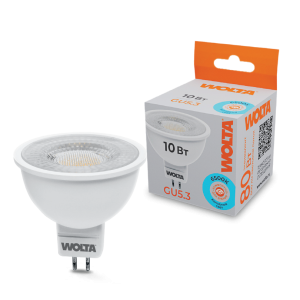 Светодиодная лампа WOLTA WSTD-MR16-220V10W6KGU5.3-L 10Вт 6500K GU5.3 с линзой