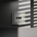 Розетка телевизионная встраиваемая VOLTUM S70 TVRJ45 кат. 6, шелк