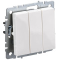Выключатель 3-кл. СП BRITE ВС10-3-0-БрБ 10А механизм бел. IEK BR-V30-0-10-K01