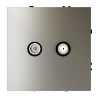 Розетка телевизионная встраиваемая VOLTUM S70 оконечная TV+SAT, (шелк)