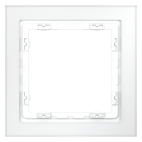 Рамка стеклянная VOLTUM S70 на 1 пост, (белый,матовый,стекло)
