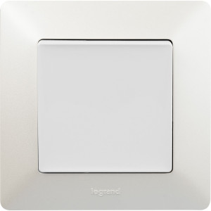 Механизм выключателя 1-кл. СП Valena Life 10А IP20 250В 10AX с лиц. панелью безвинт. зажимы бел. Leg 752401