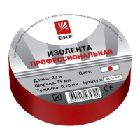 Изолента класс А 0.18х19мм (рул.20м) красн. EKF plc-iz-a-r